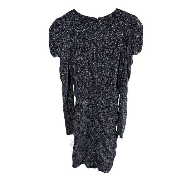 AQUA Drapey Mini Cocktail Holiday Night Out Metallic Party Dress Size 4 - Picture 2 of 15